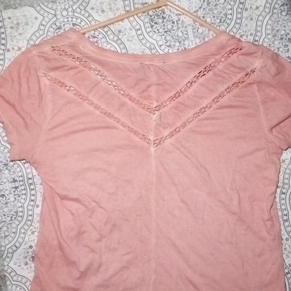 PEACH colored criss cross cutout top - Picture 7 of 12
